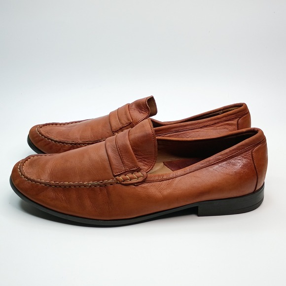 Hush Puppies Mens 12 M Brown Leather Penny Loafers 208480 Slip On Shoes main image 6